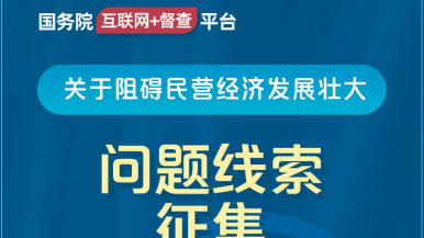 爆操腹肌男国务院“互联网+督查”平台公开征集阻碍民营经济发展壮大问题线索